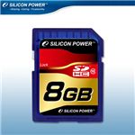 SiliconPower 大容量SDHCメモリーカードClass10【8GB】永久保証付き SP008GBSDH010V10