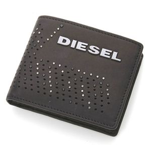 DIESEL（ディーゼル） レザー 2つ折り財布 XM89 PR529 T8013・A/Black 