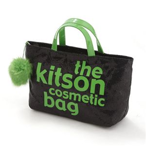 kitson(キットソン) バッグinバッグ GLITTER MATERIAL COSMETIC BAG KSG0169・Black×Green