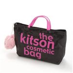 kitson(キットソン) バッグinバッグ GLITTER MATERIAL COSMETIC BAG KSG0171・Black×Hot・Pink