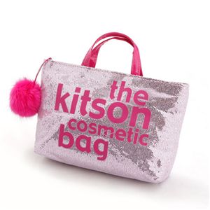 kitson(キットソン) バッグinバッグ GLITTER MATERIAL COSMETIC BAG KSG0178・Pink×Pink