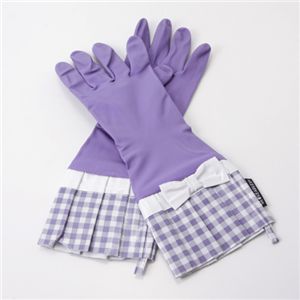 GLOVEABLES(グローバブルズ) ウォッシンググローブ 506G・【GINGHAM】Lavender/WhiteBow