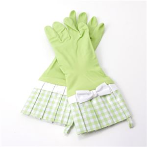 GLOVEABLES(グローバブルズ) ウォッシンググローブ 508G・【GINGHAM】Lime/WhiteBow