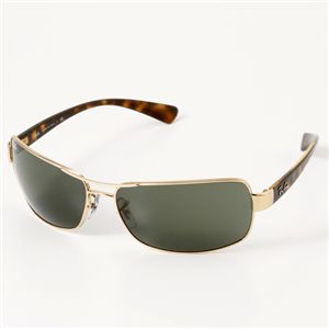 RAYBAN(レイバン) サングラス  ガラスレンズ 3379-001/ダークグリーン×ゴールド&ベッコウ