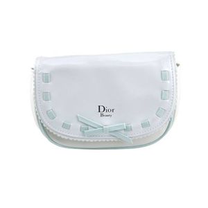 DIOR(ディオール) エナメルコスメポーチ #270 ホワイト×ブルーライン