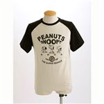 PEANUTS スヌーピー半袖ヴィンテージプリントTシャツ A柄 グレー×ブラック Lサイズ