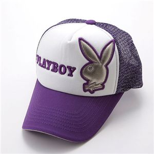 PLAYBOY ビッグロゴメッシュキャップ パープル