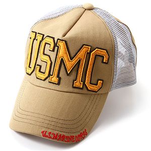 HOUSTON　USMCメッシュキャップ カーキ 