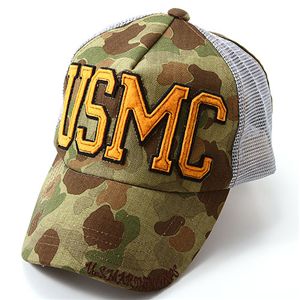 HOUSTON　USMCメッシュキャップ ウッドランド 