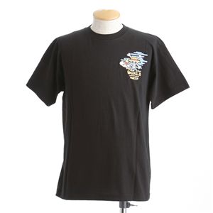 むかしむかし ワンピースコレクション 和柄半袖Tシャツ  S-2439/布袋ルフィ 黒4L