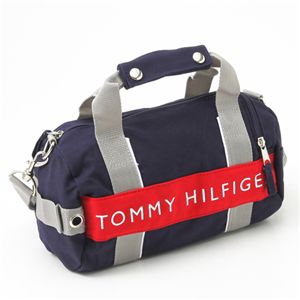 TOMMY HILFIGER（トミーフィルフィガー）マイクロミニダッフルバッグ MICRO MINI DUFFLE L200150-467 Navy×Red