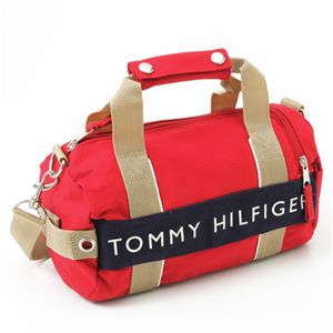 TOMMY HILFIGER(トミーフィルフィガー) マイクロミニダッフルバッグ MICRO MINI DUFFLE L200150-600・Red×Navy