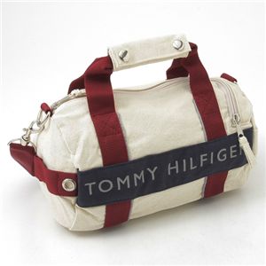 TOMMY HILFIGER（トミーフィルフィガー）マイクロミニダッフルバッグ MICRO MINI DUFFLE L200154-104 Natural×Navy