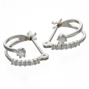 プラチナ・ダイヤ 計0.1ct エタニティピアス ダイヤモンドピアス