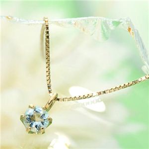 K18アクアマリンペンダント/ネックレス