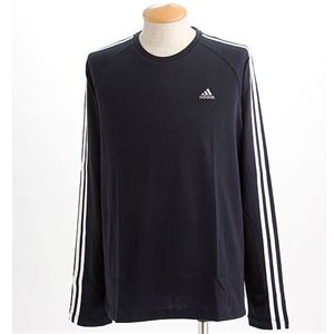 adidas メンズ3SロングスリーブTシャツ DARKNAVY(ダークネイビー)M