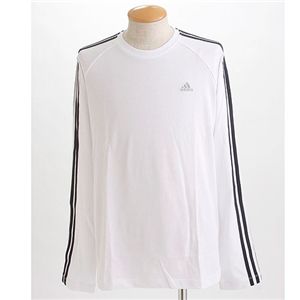 adidas メンズ3SロングスリーブTシャツ WHITE(ホワイト)M