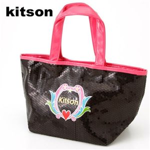 kitson（キットソン） トートバッグ Sequin Mini Tote 3920・ブラック×ピンク