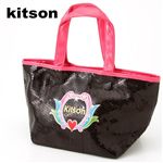 kitson（キットソン） トートバッグ Sequin Mini Tote 3920・ブラック×ピンク