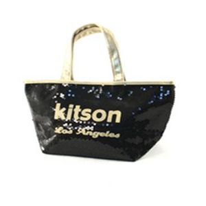 kitson(キットソン) シークインミニトート 3563 ブラック/ゴールド