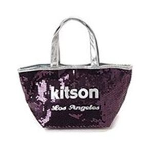 kitson(キットソン) シークインミニトート 3698 ダークパープル/シルバー