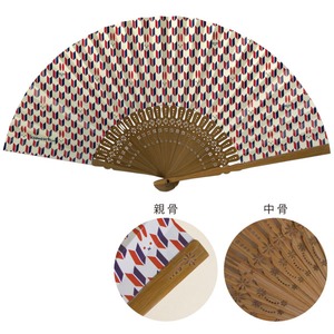 komon＋　和紙扇子70型25間【3本セット】矢絣うさぎ
