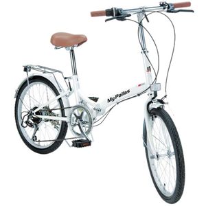 2:MYPALLAS(マイパラス) 折畳自転車20型6段 M-30W ホワイト