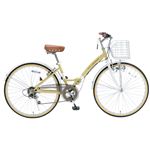 MYPALLAS（マイパラス） 折りたたみ自転車 M-505 26インチ 6段変速 ナチュラル