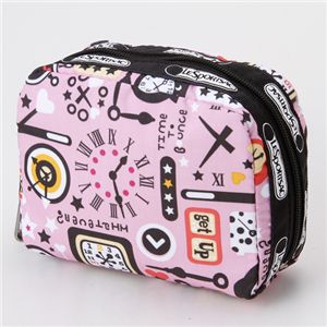 LeSportsac(レスポートサック) スクエアコスメティックポーチ3975・Tick Tock