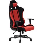 360度回転式リクライニングチェア/レーシングチェア ダカール 昇降機能/肘掛け/ヘッドクッション/キャスター付き