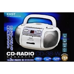 EAST　多機能ラジオ内蔵 ポータブルCDラジカセ CD-38-W