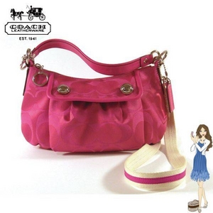 1:COACH（コーチ）バッグ POPPY（ポピー） シグネチャー グルーヴィー ピンク 13833