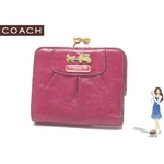 Coach(コーチ) 財布 マディソン レザー フレームド フレンチ パース ピンク 41973