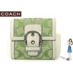 Coach(コーチ) 2つ折り財布 ソーホー シグネチャー フレンチ アップルグリーン 42138