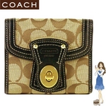 Coach(コーチ) 3つ折り財布 レガシー シグネチャー フレンチ ブラック 41956