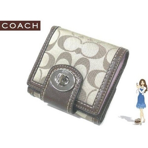 Coach(コーチ) 財布 ハンプトンズ シグネチャー ターンロック フレンチ カーキ 42428