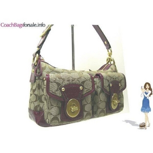 Coach(コーチ) ショルダーバッグ レガシー シグネチャー プラム 12869