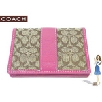 Coach(コーチ) 定期入れ シグネチャー カードケース ピンク 60355