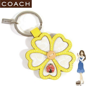 Coach(コーチ) キーホルダー レディ バグ シグネチャー フラワー キーフォブ 92246