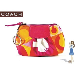 Coach(コーチ) 小銭入れ バレンタインデー スカーフ プリント ミニ スキニー 42342