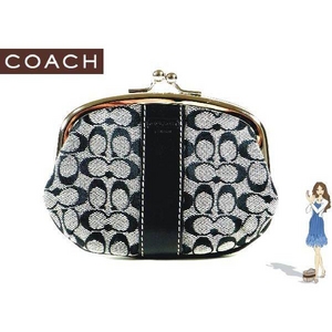 Coach(コーチ) 小銭入れ シグネチャー フレームド コイン パース がま口 ブラック 60349