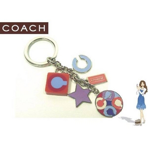 Coach(コーチ) キーホルダー オプ アート リゾート マルチ ミックス キーフォブ 92454