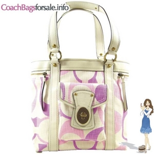 Coach(コーチ) トートバッグ レガシー トーナル コットン ピンクマルチカラー 13540