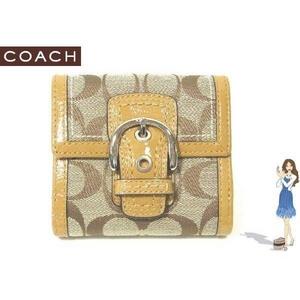 Coach(コーチ) 2つ折り財布 ソーホー シグネチャー フレンチ ブラウン 42138