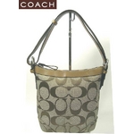 Coach(コーチ) ショルダーバッグ 24CM シグネチャー ソフト ダッフル ドゥブラウン 13079