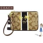 Coach(コーチ) バッグ ヘリテージ ストライプ リストレット ブラウン 41659