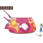 Coach(コーチ) バッグ バレンタインデー スカーフ プリント リストレット マルチカラー 42344