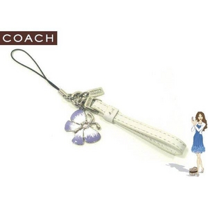 Coach(コーチ) ストラップ レザーループ ウィズ バタフライチャーム 92297