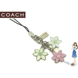 Coach(コーチ) ストラップ トランス ルーセント マルチ フラワー ミックス セルフォン ランヤード 92316