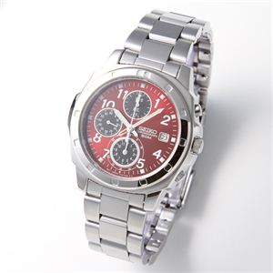 SEIKO（セイコー） メンズ クロノグラフブレスウォッチ SND495PC レッド
